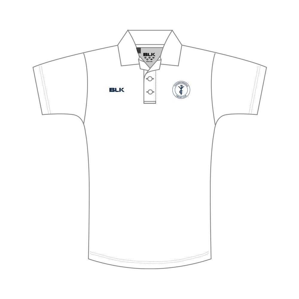 YPCC - WHITE PLAYING POLO S/S - JNR & Men's