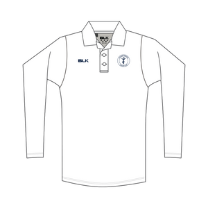 YPCC - WHITE PLAYING POLO L/S - JNR & Men's